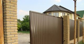 Купить откатные ворота из профнастила Иркутск, цена от 1785 руб.